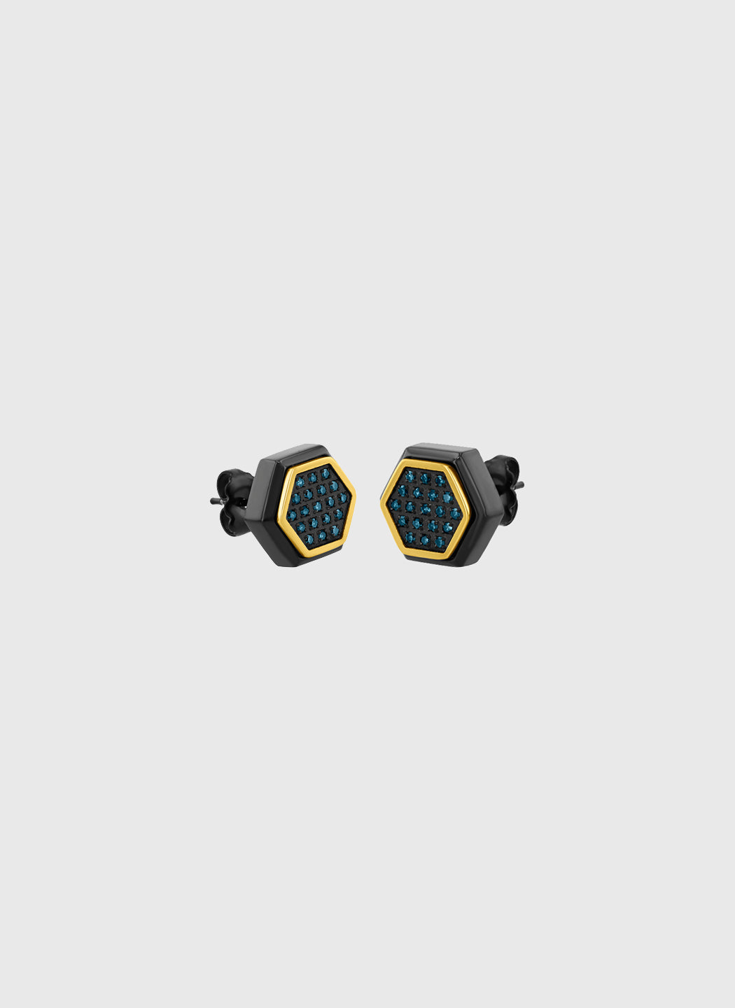 Black & Gold with Blue Diamond