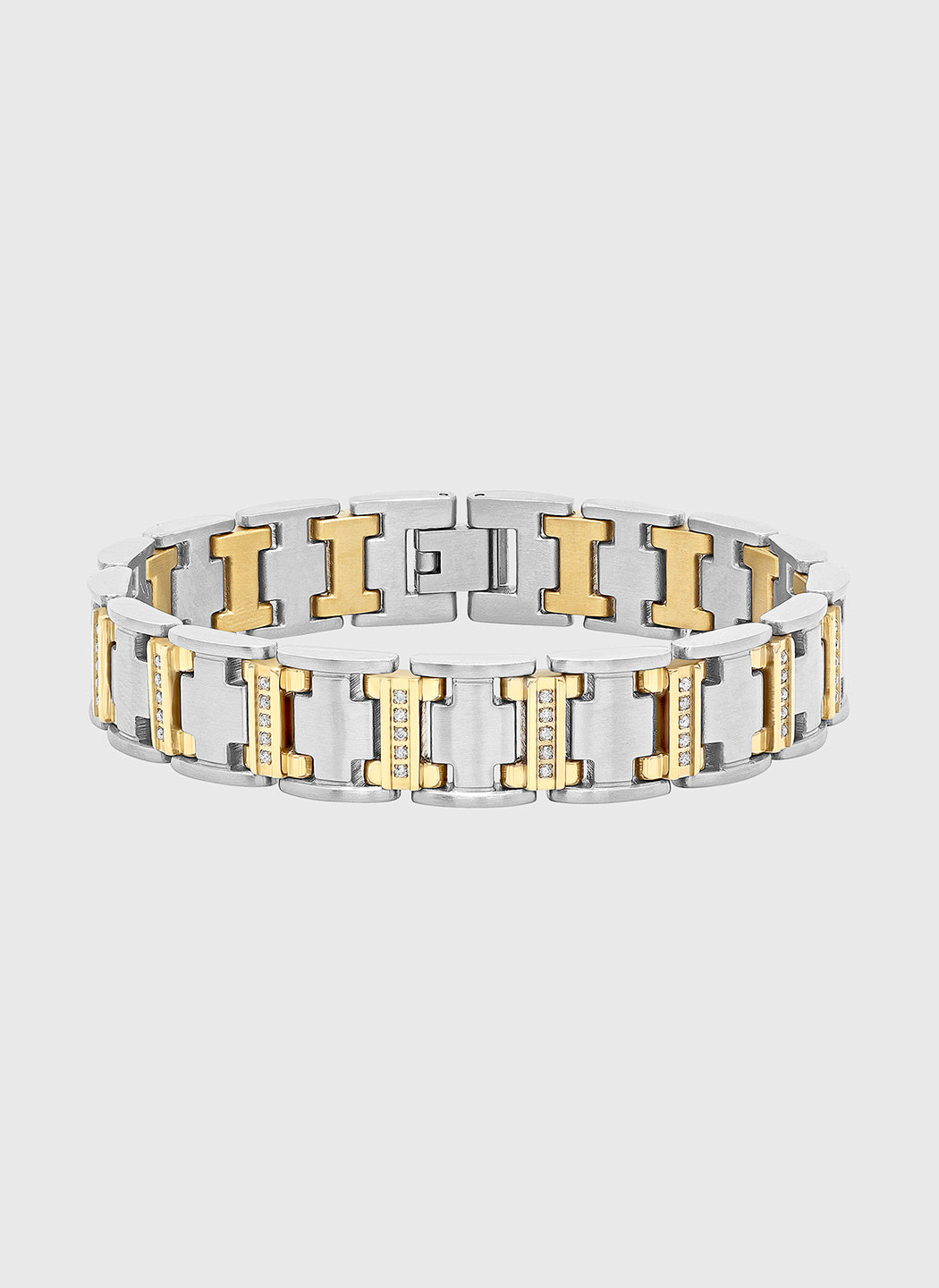Silver & Gold with White Diamond