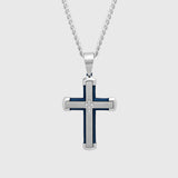 Blue & Silver with White Diamond