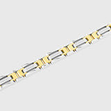 Silver & Gold with White Diamond