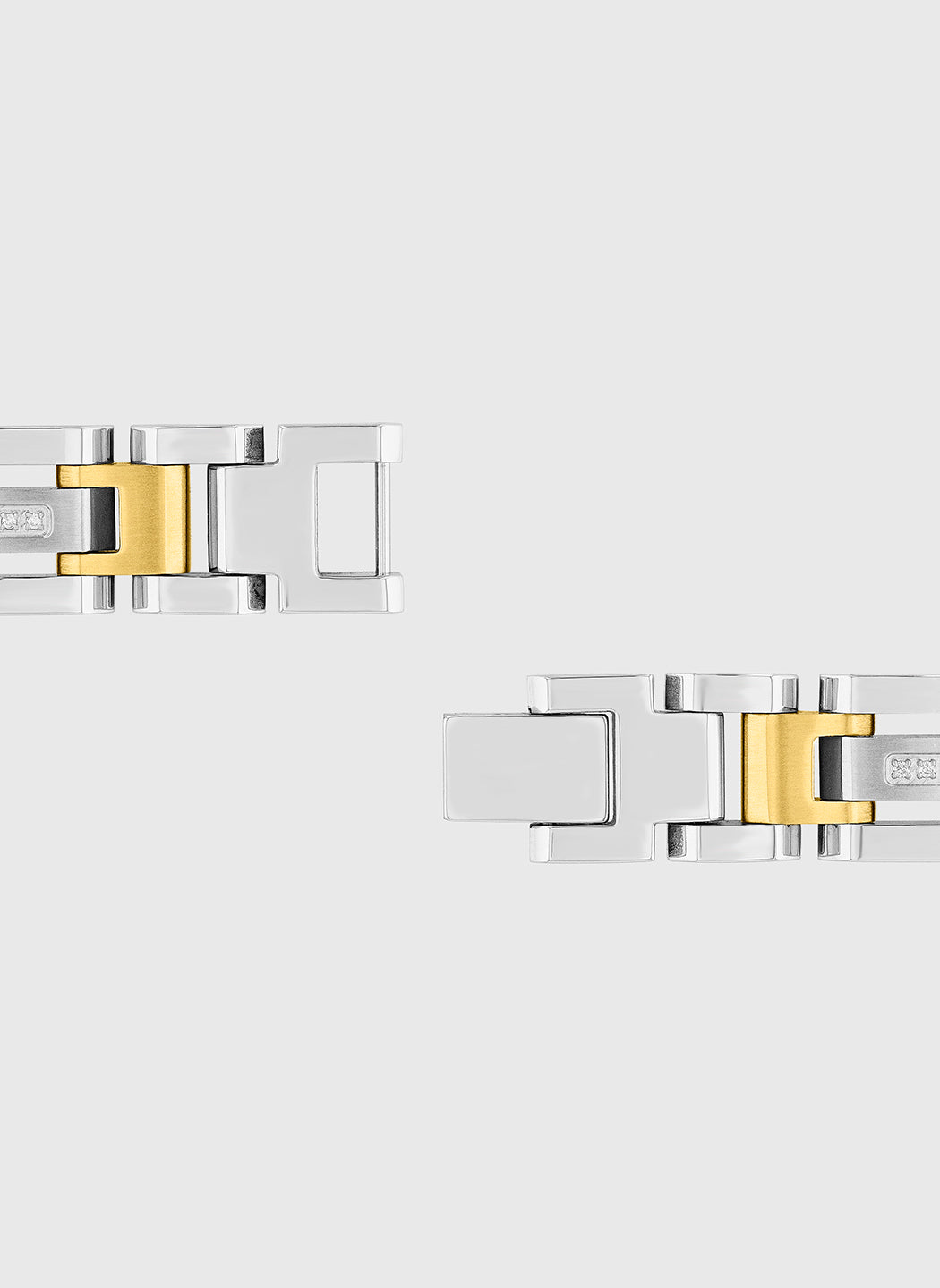 Silver & Gold with White Diamond