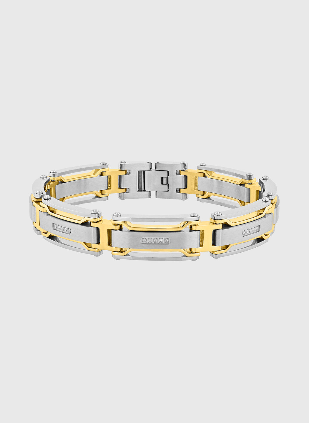 Silver & Gold with White Diamond