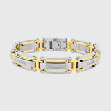 Silver & Gold with White Diamond