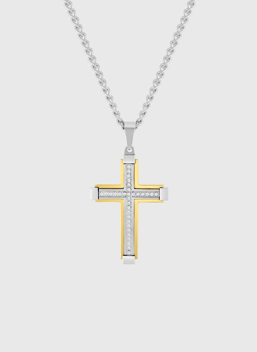 Gold & Silver with White Diamond