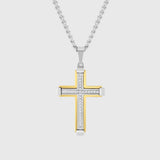 Gold & Silver with White Diamond