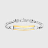 Silver & Gold with White Diamond