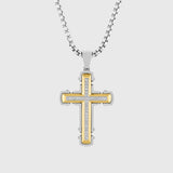 Silver & Gold with White Diamond