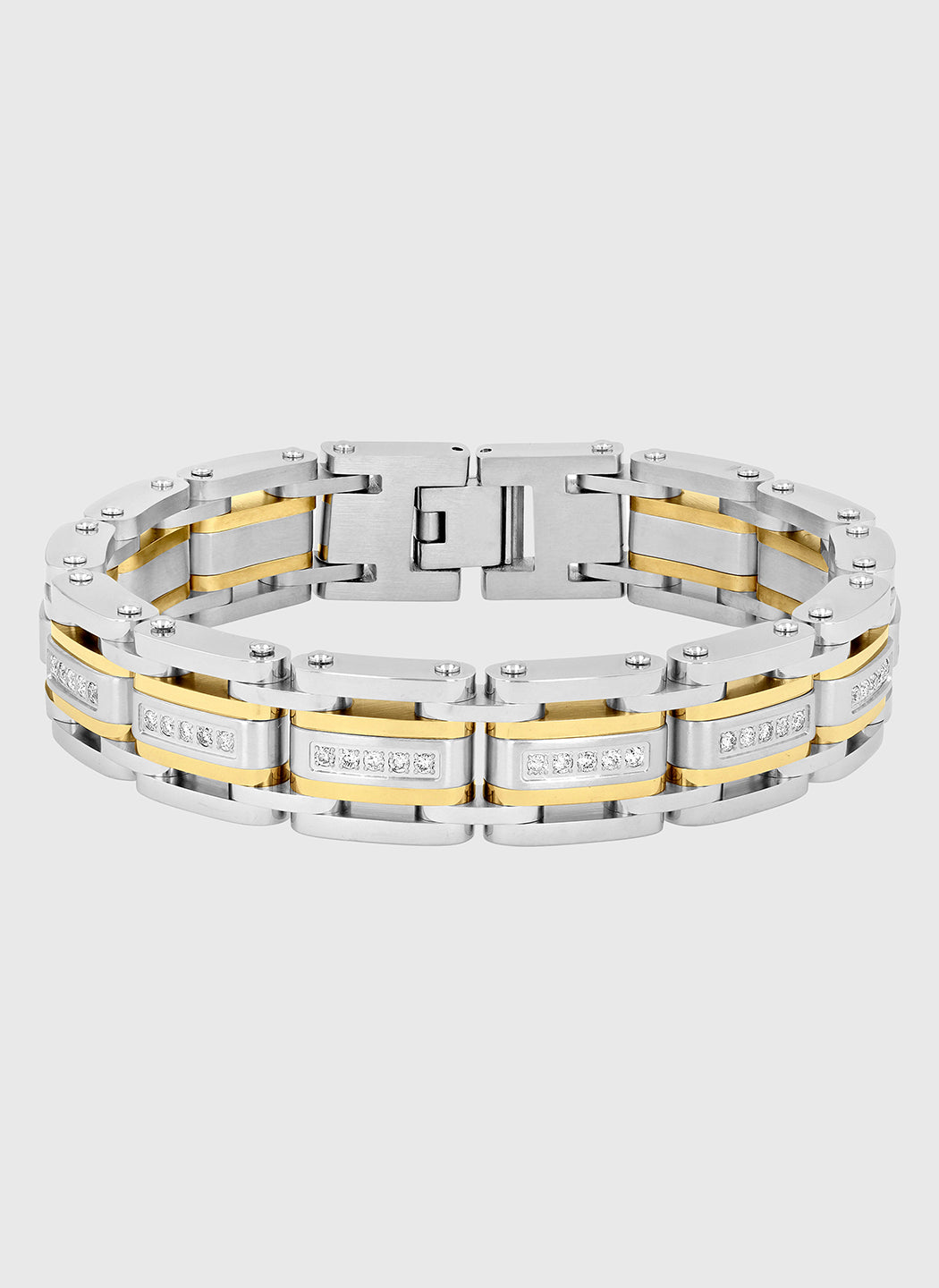 Silver & Gold with White Diamond