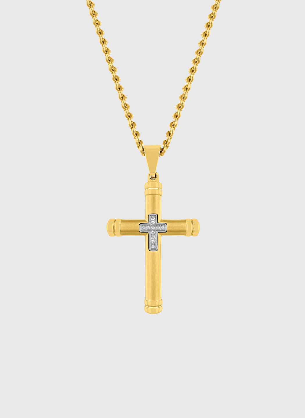 Gold & Silver with White Diamond