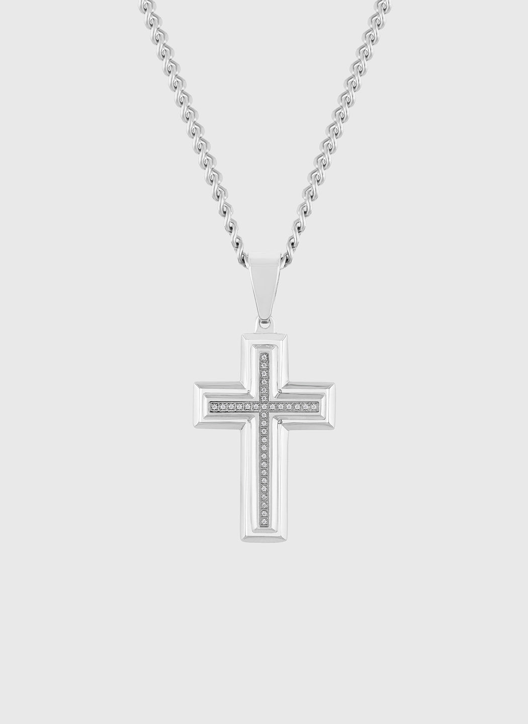 Silver with White Diamond