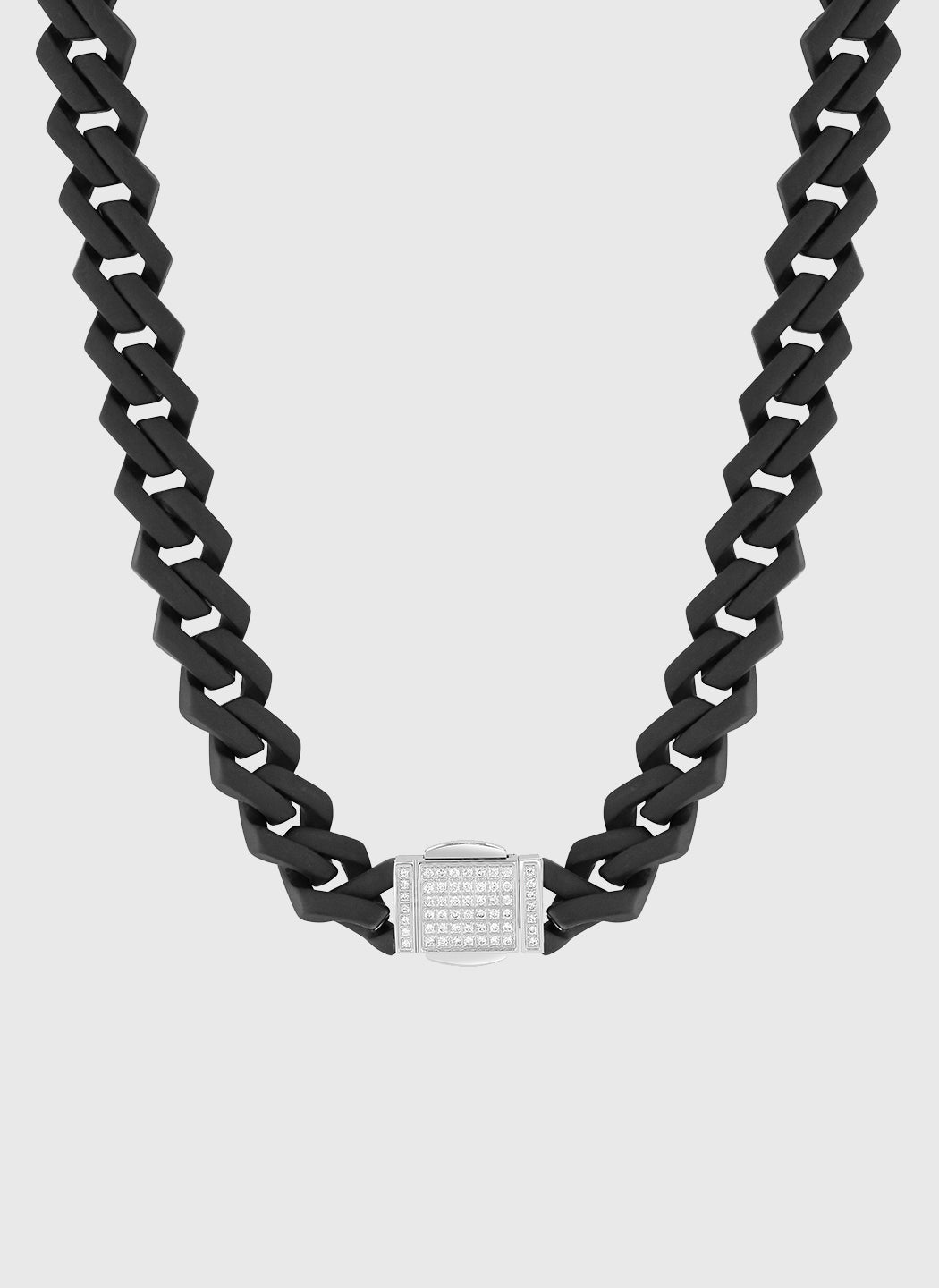 Silver & Black with White Diamond