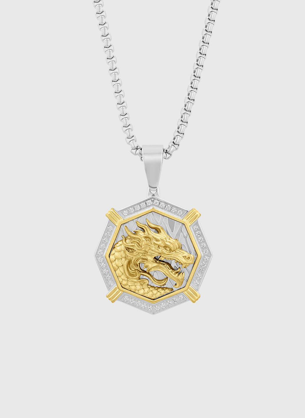 Silver & Gold with White Diamond