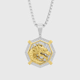 Silver & Gold with White Diamond