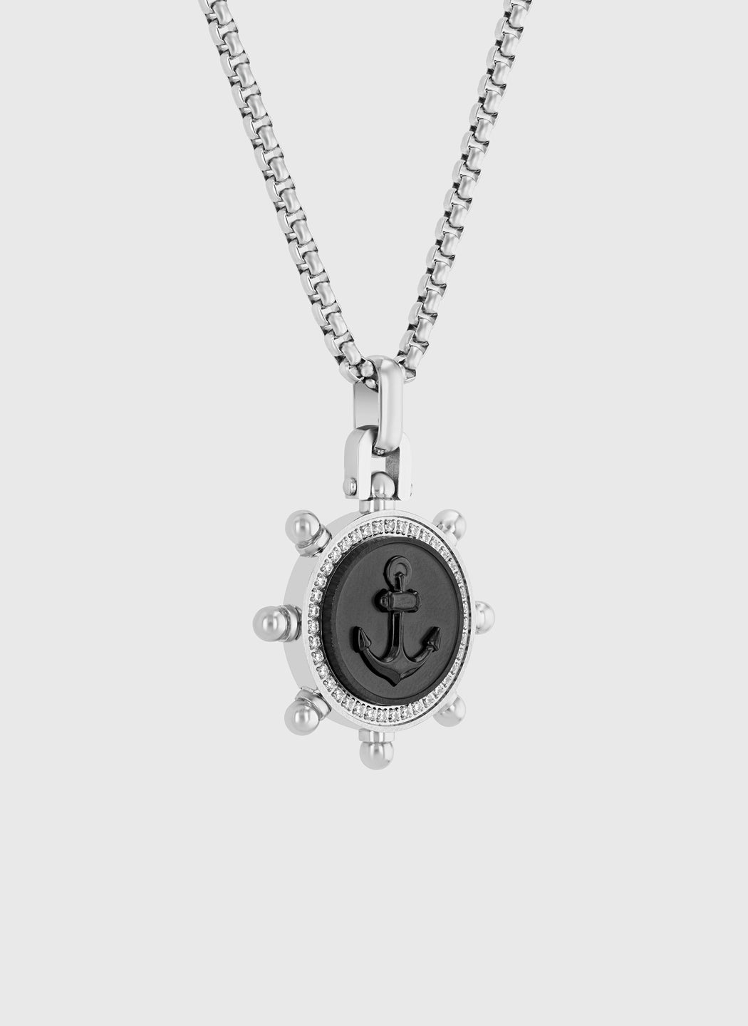 Silver & Black with White Diamond
