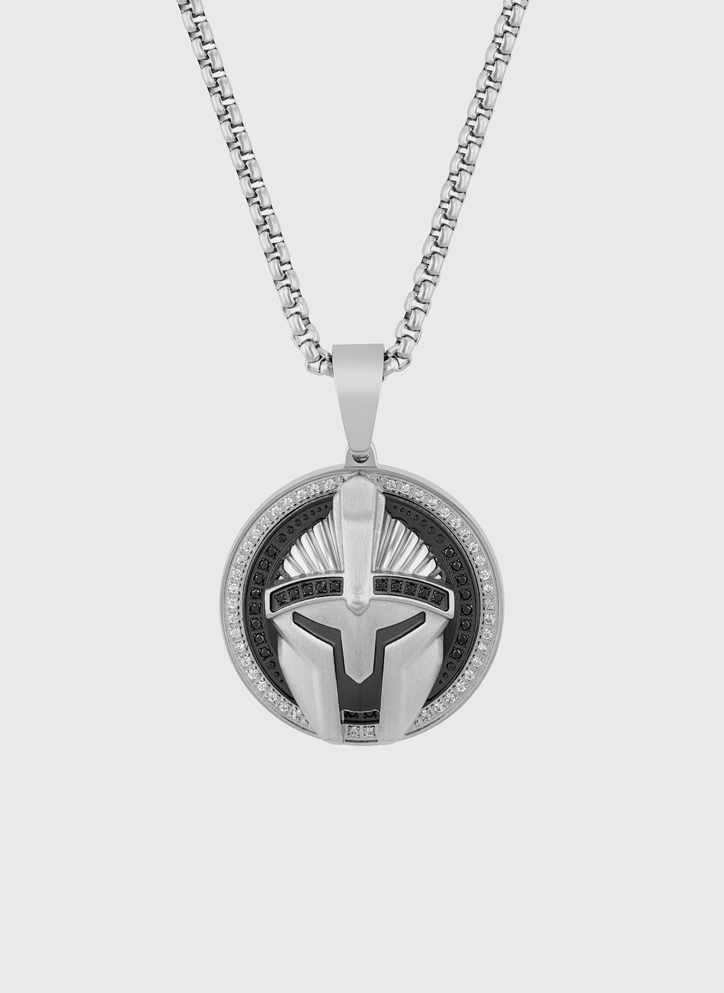 Silver with Black & White Diamond