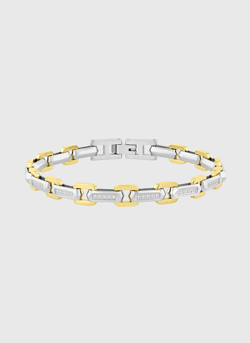 Silver & Gold with White Diamond