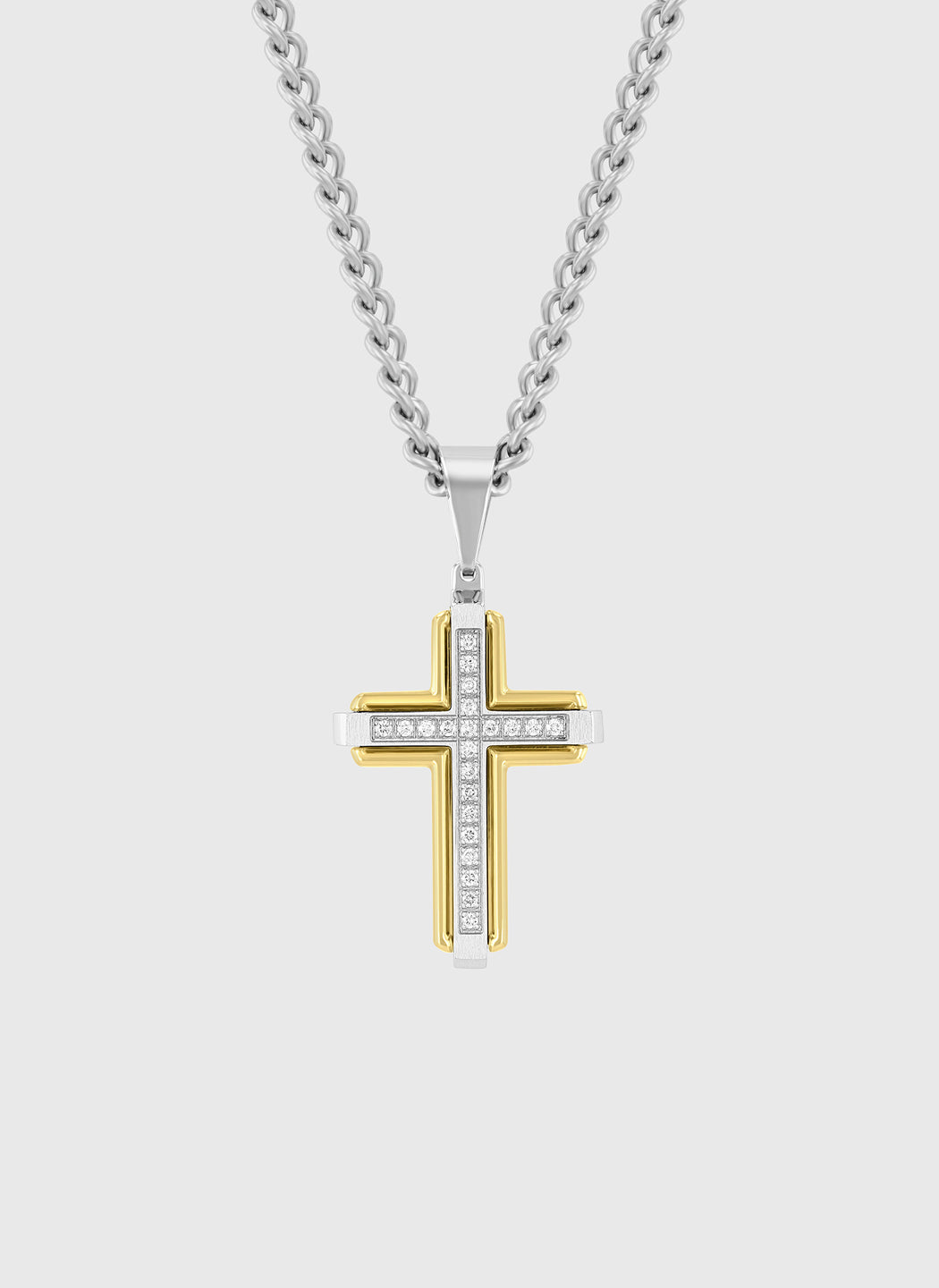 Gold & Silver with White Diamond