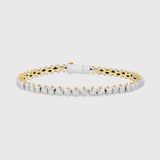 Cushion Frame Diamond Tennis Bracelet