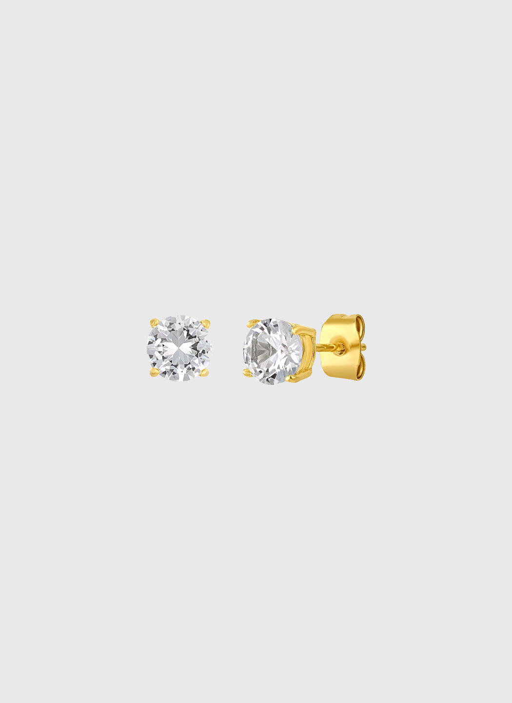 Round Gold with White Sapphire