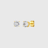Round Gold with White Sapphire