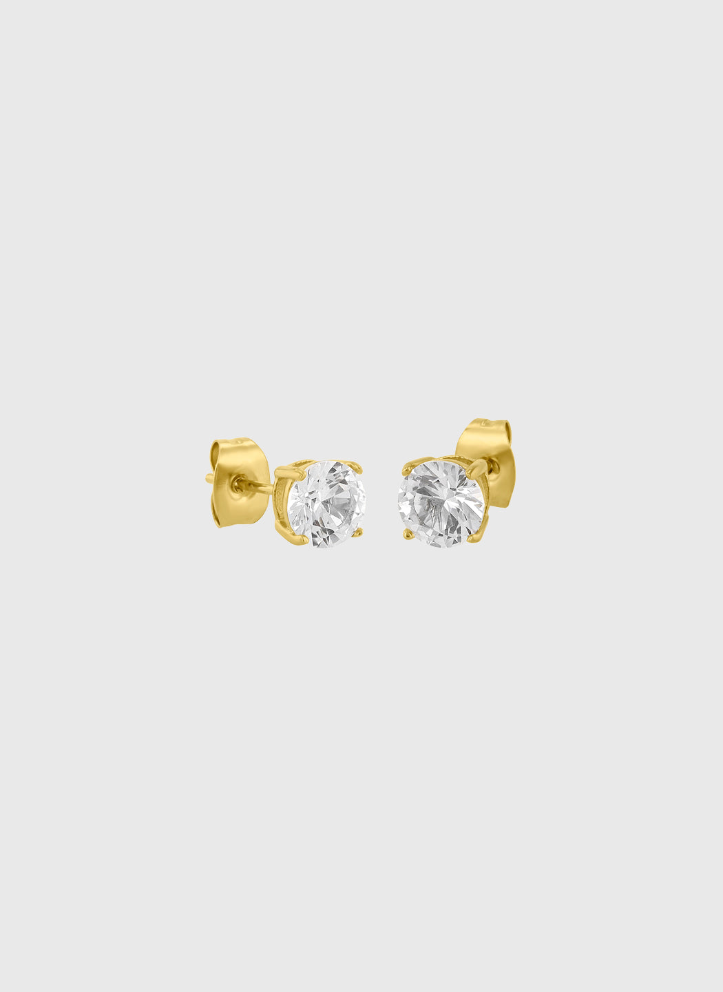 Round Gold with White Sapphire