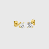 Round Gold with White Sapphire