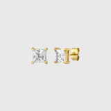 Square Gold with White Sapphire