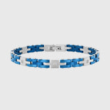 Silver & Blue with White Diamond