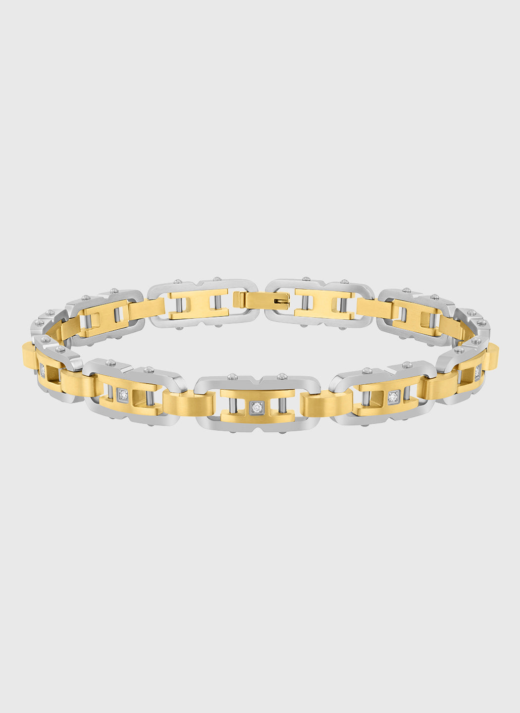 Gold & Silver with White Diamond