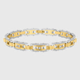 Gold & Silver with White Diamond