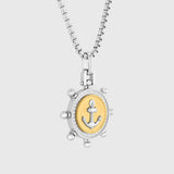 Silver & Gold with White Diamond