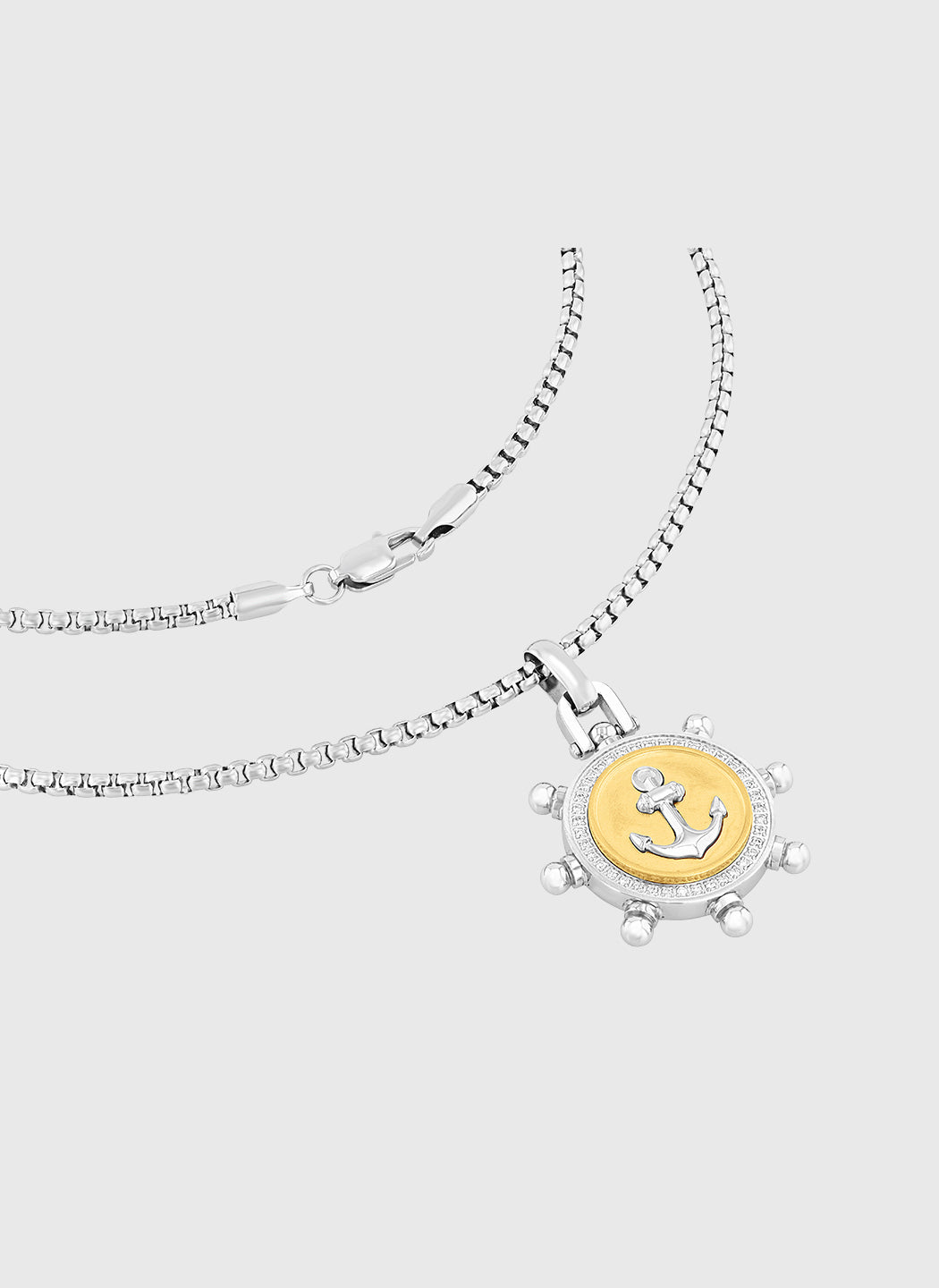 Silver & Gold with White Diamond