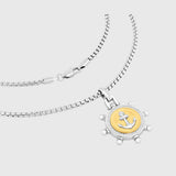 Silver & Gold with White Diamond