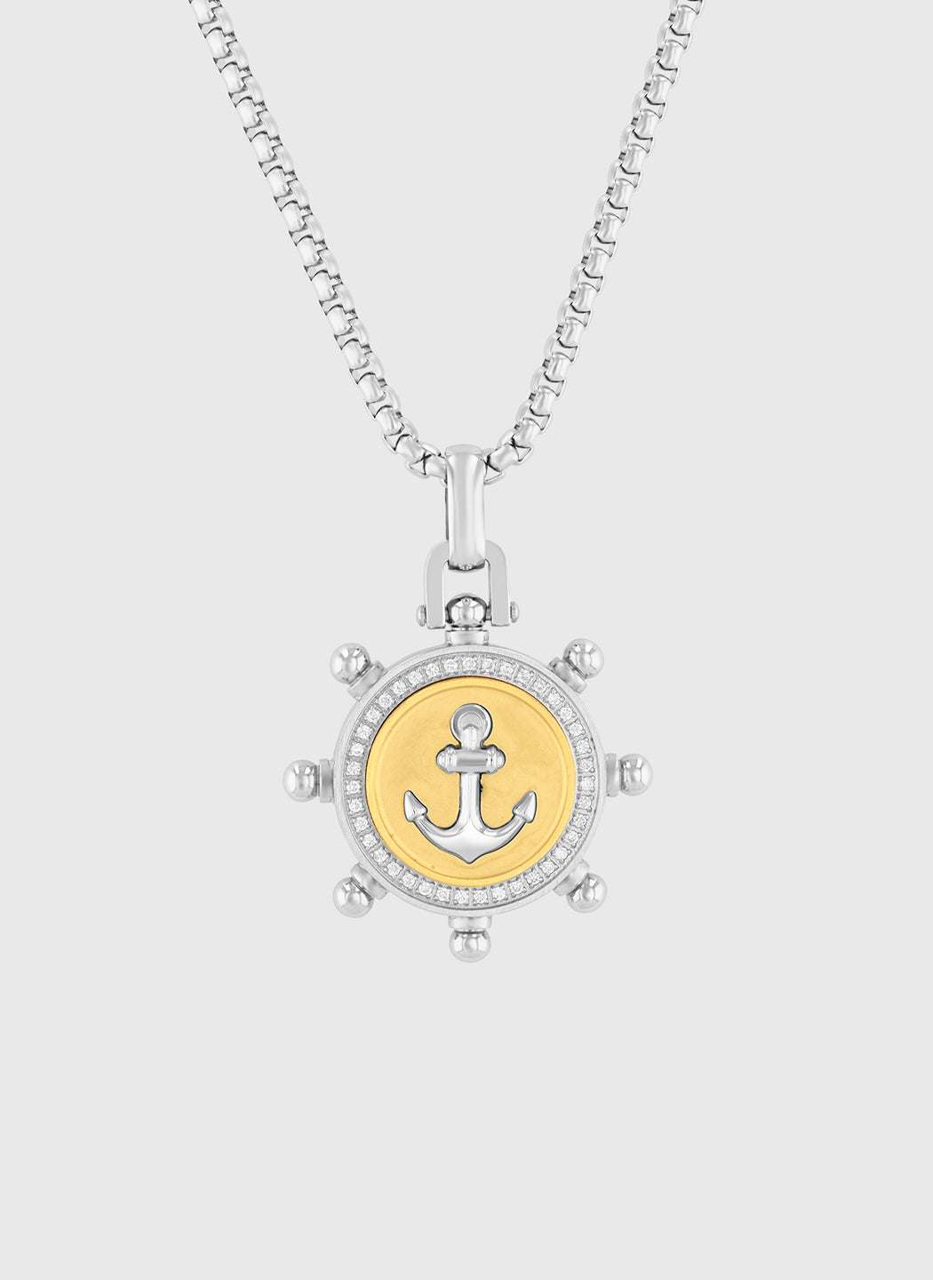 Silver & Gold with White Diamond
