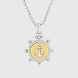 Silver & Gold with White Diamond